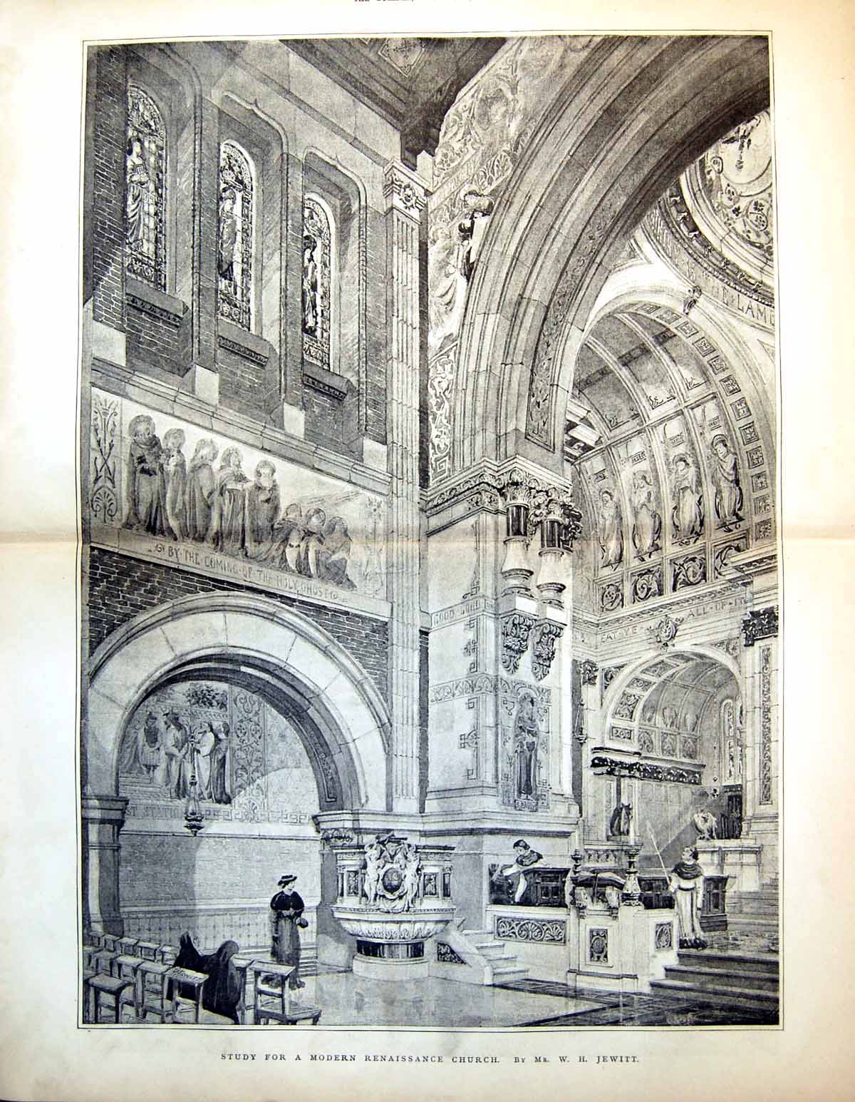 Old Print Bury St Edmunds Pakenham Hall Stanningfield Church Hengrave Hall1884