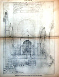 Old Plan Exterior Nurses Home St Marylebone Infirmary Saxon Snell 1884 19th