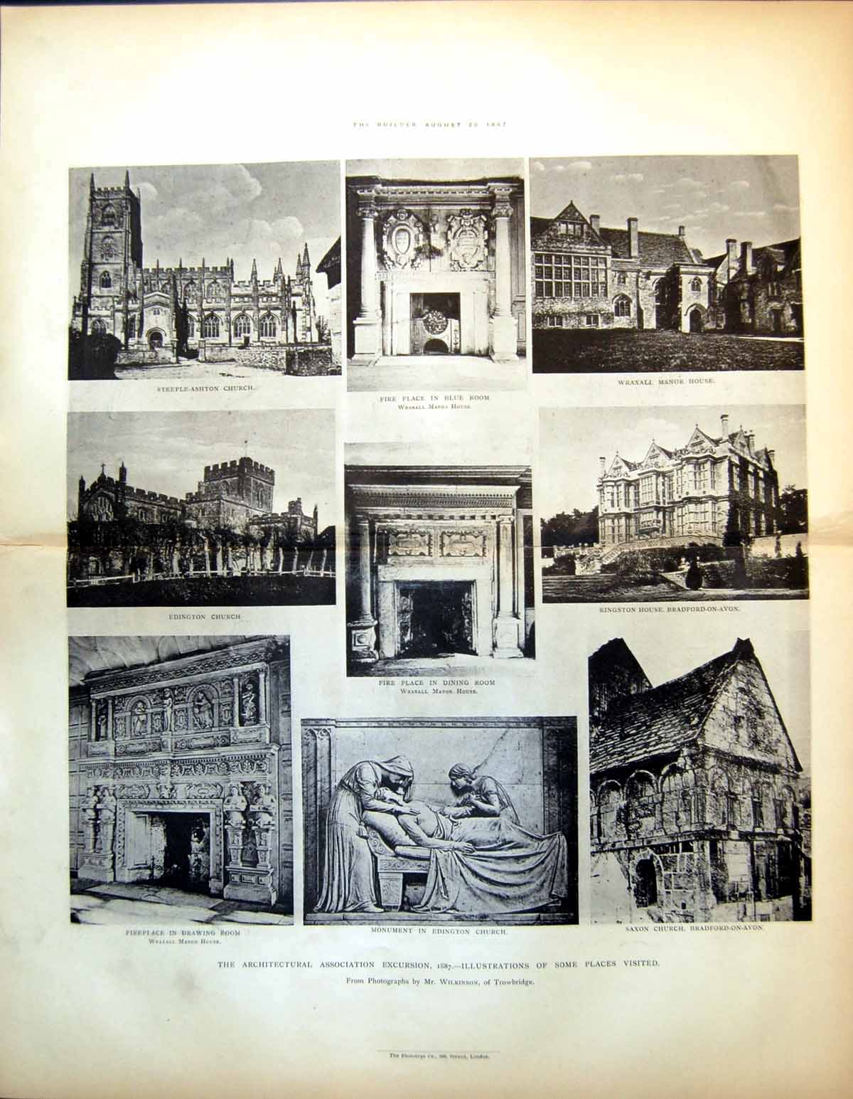 Original Old Antique Print Truro Cathedral Ground Floor Plan 1888Victorian
