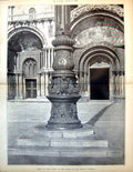 Old Print Plan Showing City Churches London Some Destroyed W Niven 1888 19th
