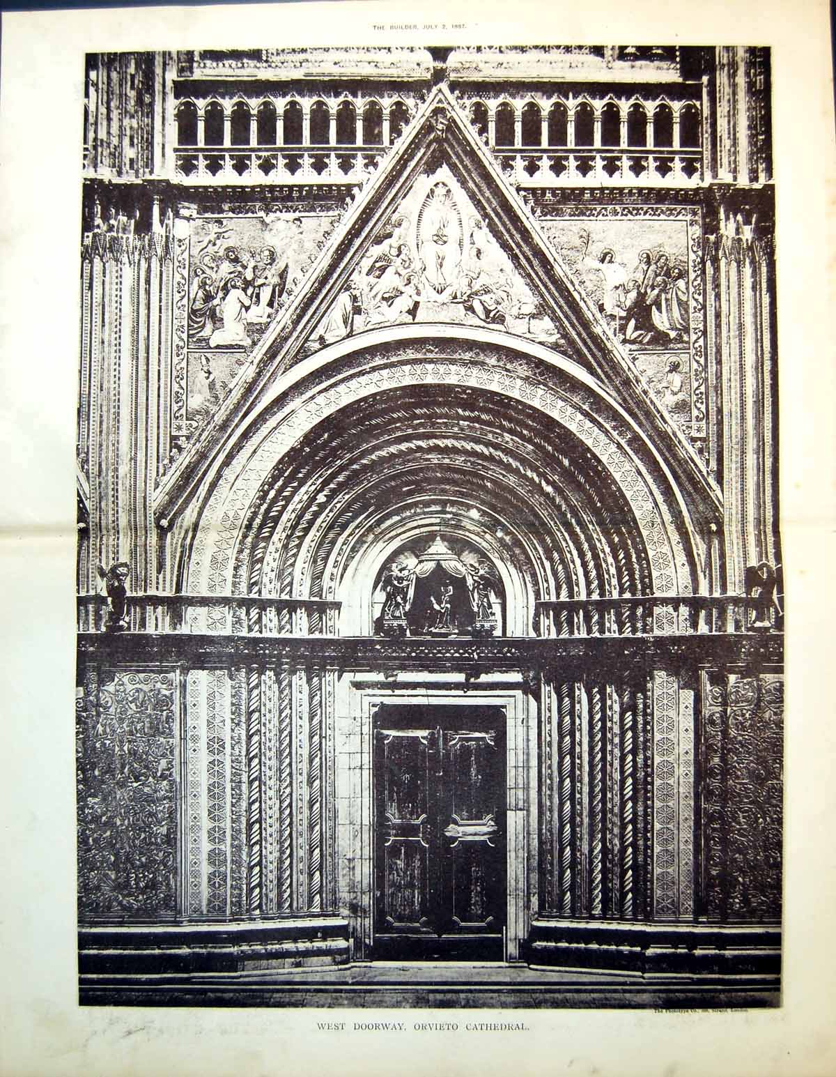 Old H Strathams Lecture Cornices String Courses Brescia Lombard 1888Victorian