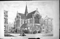 Old Print Church St Philip Buckingham Palace Road Demaine & Brierley Arch 1887