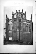 Original Old Antique Print Church San Juan De Los Reyes Toledo Spain 1887 19th