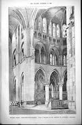 Old Antique Print Notre Dame Chalons-Sur-Marne Drawing ArnMitchell 1887 19th