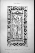 Old Inlaid Sepulchral Slab Siena Cathedral Drawn W S Weatherley 1887Victorian