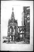 Original Old Antique Print La Chapelle Des Morts Avioth Near Montmedy 1887