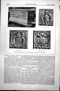 Antique Print Monument Bishop Courtenay Winchester Cathedral G Kitchin 1887