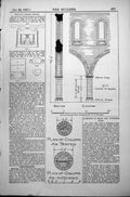 Antique Old Print Arns Cement Tester Brick Concrete Piers A Blomfield 1887 19th