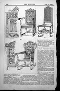 Old English Chairs Oak St Marys Church Guildford Horsley Church 1887 Victorian