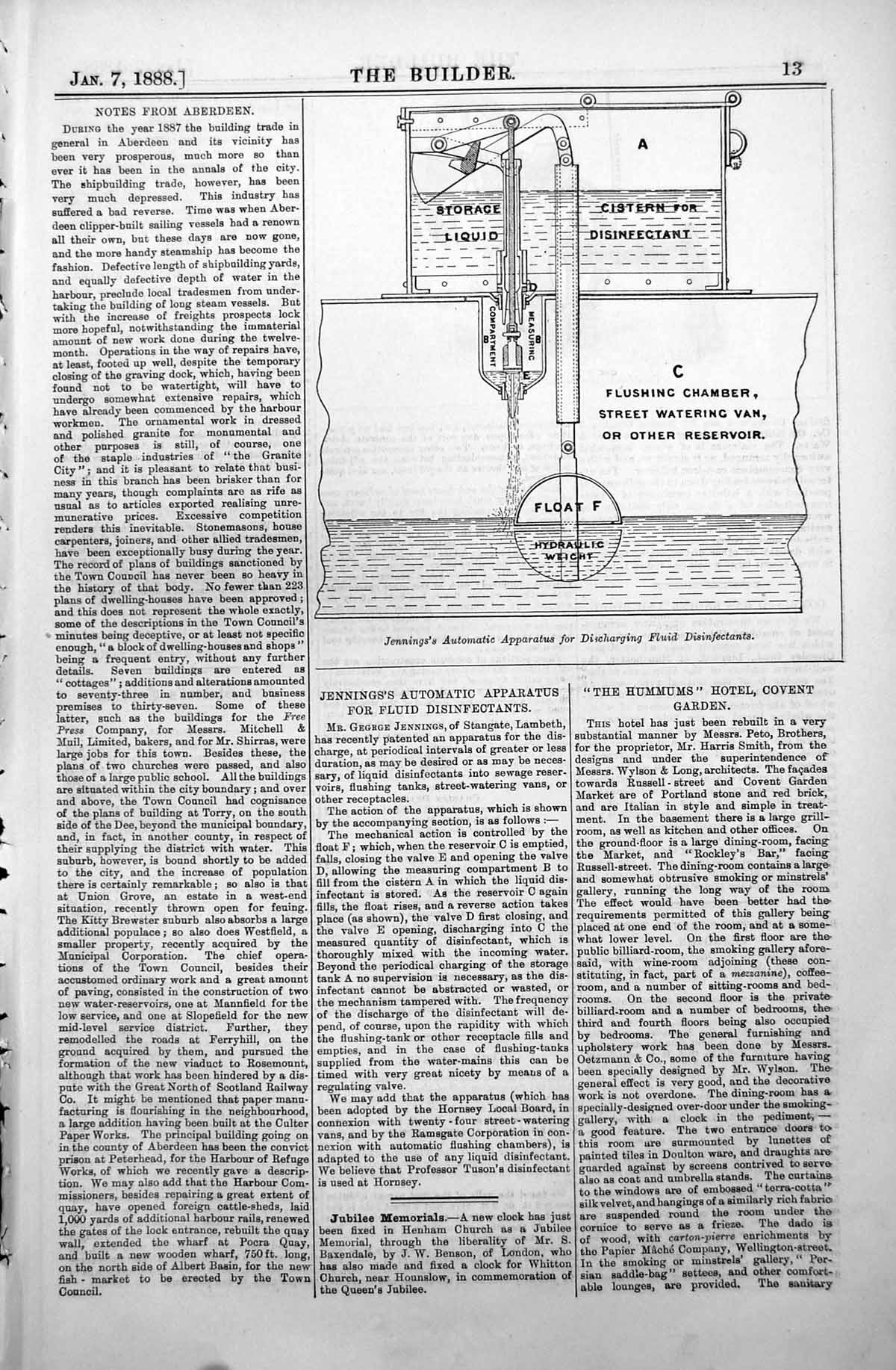 Print Jennings Apparatus Discharging Fluid Disinfectants Gas Engine Hoist1888