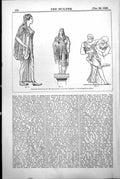 Old Print Illustrations Murrays Lecture Archaic Sculpture Acropolis Athens 1888
