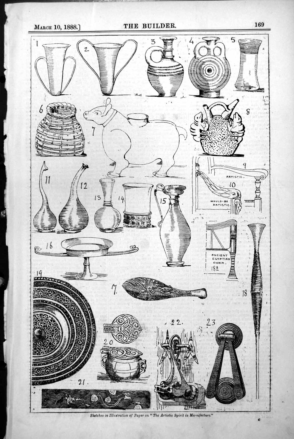 Print Artistic Spirit Manufacture Tumbler Terra Cotta Vase Perian Bottles1888
