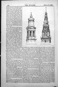 Antique Old Print Tower San Bartolommeo Venice Tower Oude Kerk Amsterdam 1888