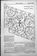 Old Antique Print Wrought Iron Grille Domkirche Lubeck A Blomfield 1888 19th