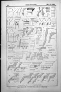 Antique Old Print Diagrams H Strathams Lecture Cornices String Courses 1888