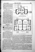 Antique Old Print Plans Palace Richmond Houses Ennismore Gardens Dover 1888
