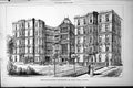 Antique Print Iddesleigh Mansions Westminster Robert Worley Architect 1888 19th