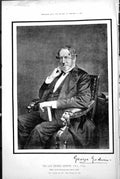 Antique Old Print George Godwin Editor Builder 1844-1883 Born 1815 Died 1888 493L154