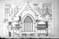 Old Print Plans Dennington Church Suffolk Percy Adams Details Mings 1888 19th