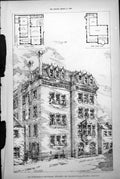 Antique Print Plan Dr Barnardos Infirmary Stepney Ebenezer Gregg Arch 1888 19th