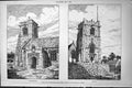 Old Antique Print Two Cheshire Churches Woodchurch Bidston F Holme 1888 19th
