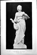 Old Le Chant Statue Intended Grand Staircase Hotel De Ville Paris 1888 19th