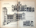 Old Design Edinburgh Municipal Buildings Plans Statham & Slater 1888Victorian