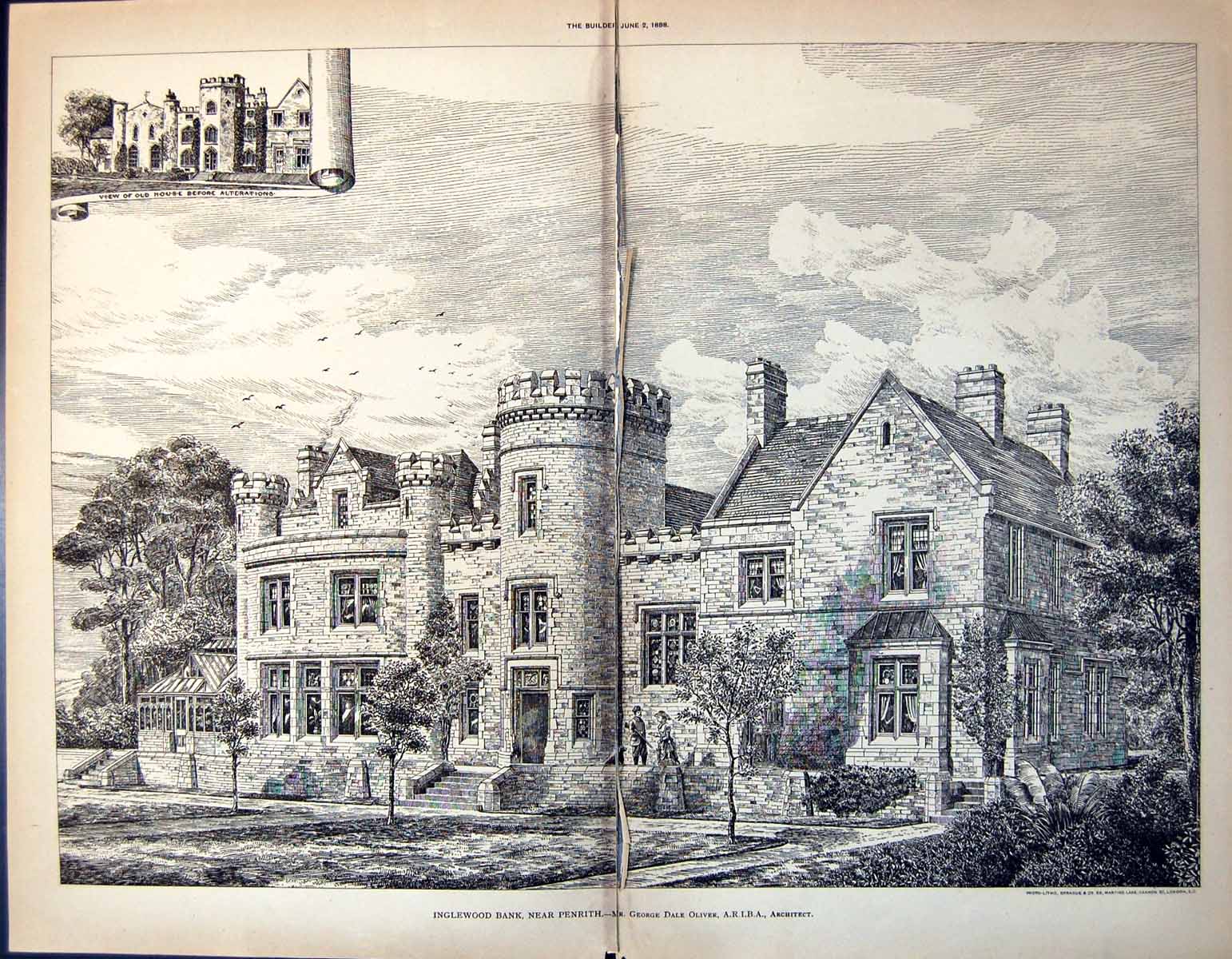 Old Inglewood Bank Penrith After Alterations George Oliver Arch 1888Victorian