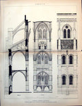 Old Liverpool Cathedral Competition Study One Bay Choir J Brooks 1888 19th