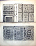 Old Library Benthall Hall Wainscot Mantel Piece Ceiling B Fletcher 1888 19th