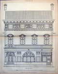 Old Design For Post Office Detail Clock Prize Competition R Watson 1888 19th