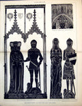 Old Print English Brasses A Oliver Lord Lady Caoys Sir John Lady De Creke 1888