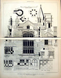 Old Sion College Thames Embankment A Blomfield Main Front 1888 Damaged 19th