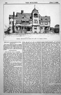 Old Plan Residence Marnaroneck-On-Sound New York E Sargent Arch 1889 Victorian