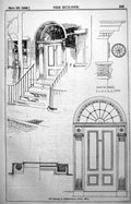 Old Plan Doorway Bulfinch Street Boston Residence Buffalo Silsbee 1889 19th