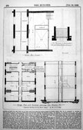 Antique Print Sketch Plan Six Rooms Improved Dwellings Poorer Classes 1889 19th