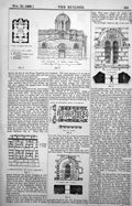 Old Print Plans Church Mount Hymettus Light Windows Greek Cross Type 1889 19th
