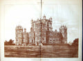 Old Print Plan Church Barmouth T Pryce Arch Wollaton Hall 1889 DamagedPages