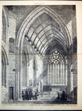 Old Plan St Andrew Church Heckington Lincolnshire Jas Fowler Arch 1889 19th