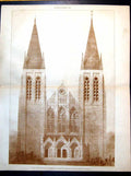 Old Plan West Front Cathedral Honolulu Carpenter & Ingelow Arch 1889Victorian
