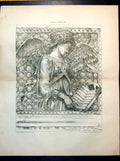 Old Antique Print Donatello Relief San Antonio Padua Gerald Horsley 1889 19th
