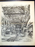 Old Plan Interior Proposed Church St Peter Ealing J D Sedding Arch 1889 19th