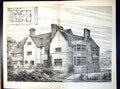 Antique Old Print Plan Bron Y Nant Colwyn Bay Forecourt Gerald Horsley 1889
