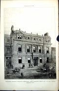 Old Print Plan Gloucester Municipal Buildings Perspective View G Hunt Arch 1889