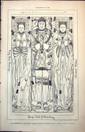 Antique Print Shrewsbury Monument Parish Church Sheffield Earl George 1889 19th