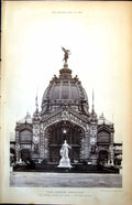 Old Plan Paris Exhibition Architecture Central Facade Dome Bouvard 1889 19th