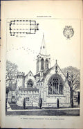 Old Plan St Peters Church Ruddington Messrs Bell Roper Architects 1889 19th