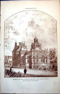 Old Plan Richmond Municipal Buildings Design Elkington Architects 1889 19th