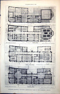 Old Plans Designs Richmond Municipal Buildings Elkington Verity 1889 Victorian