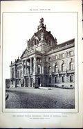 Old Plan Imperial Palace Strasburg Centre Principal Front H Eggert 1889 19th
